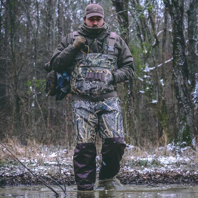  Gator Waders Shield Insulated Waders Mens Mossy Oak Habitat In Action 2 View 