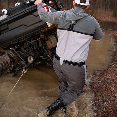  uninsulated swamp waders mens grey in action 6 View 