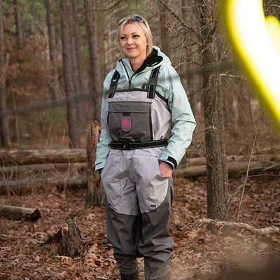  uninsulated swamp waders womens grey in action 2 View 