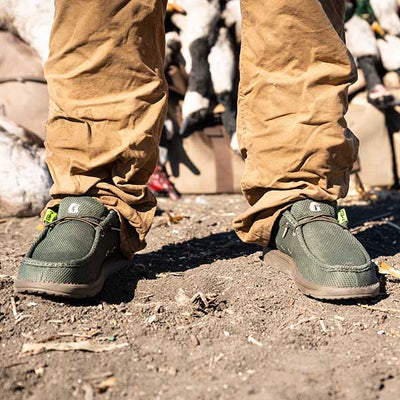  Gator Waders Camp Shoe Mens Olive In Action 4 View 