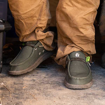  Gator Waders Camp Shoe Mens Olive In Action 8 View 