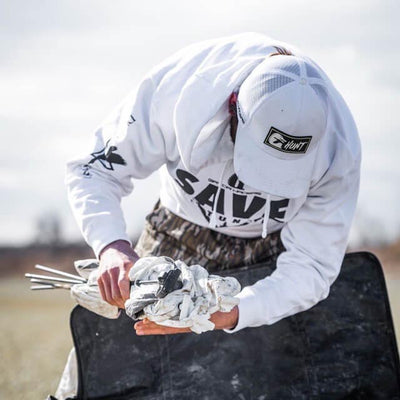  Gator Waders Conservation Hoodie White In Action 3 View 