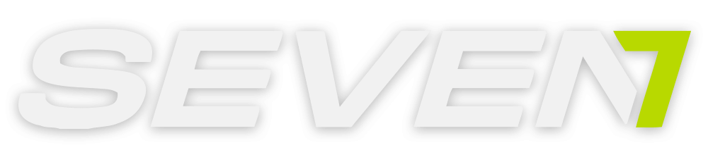 seven logo in white