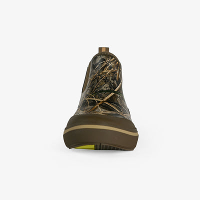 mens camp boots in realtree max-7 view front