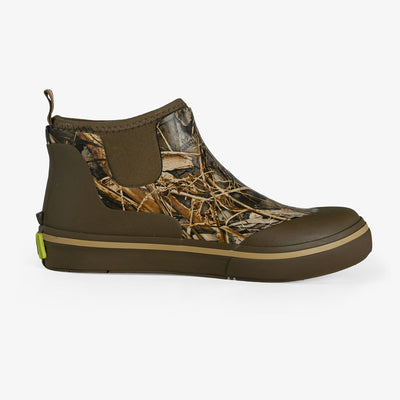 mens camp boots in realtree max-7 view inside