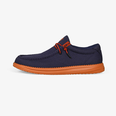 Mens Camp Shoes in Navy - outside