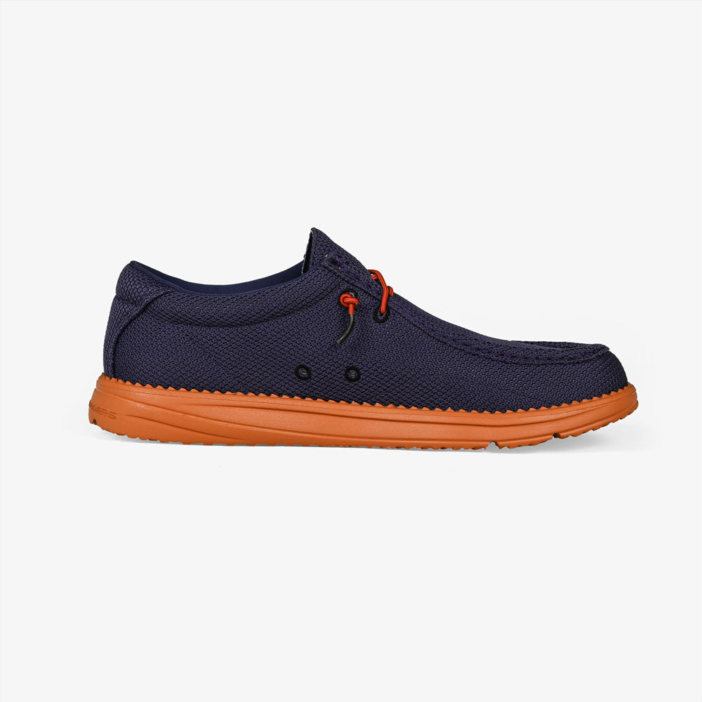 Mens Camp Shoes in Navy - inside