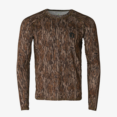 performance shirt in mossy oak bottomland view front
