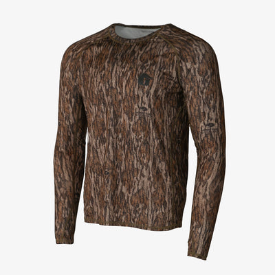 performance shirt in mossy oak bottomland view side