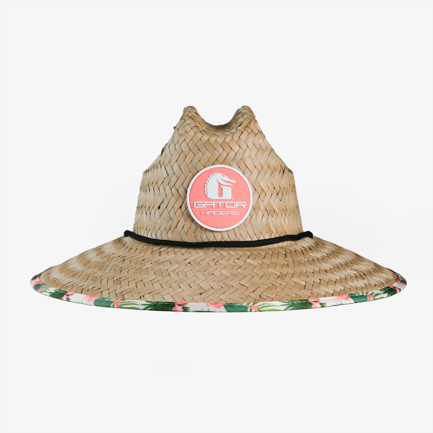straw hat in tropics front view