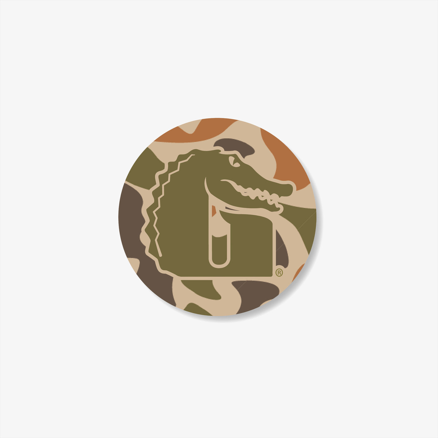 3.5-inch Old School Camo Circle "G" Decal | White