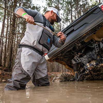  uninsulated swamp waders mens grey in action 4 View 
