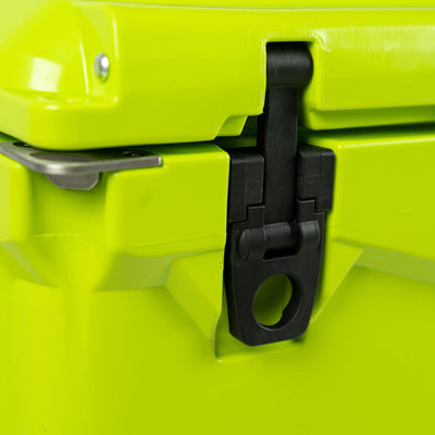 45 quart hard cooler in lime view - latch