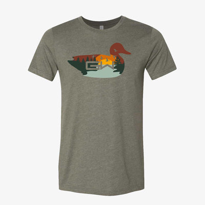 Gator Waders Sound Decoy Tee Heather Green Front